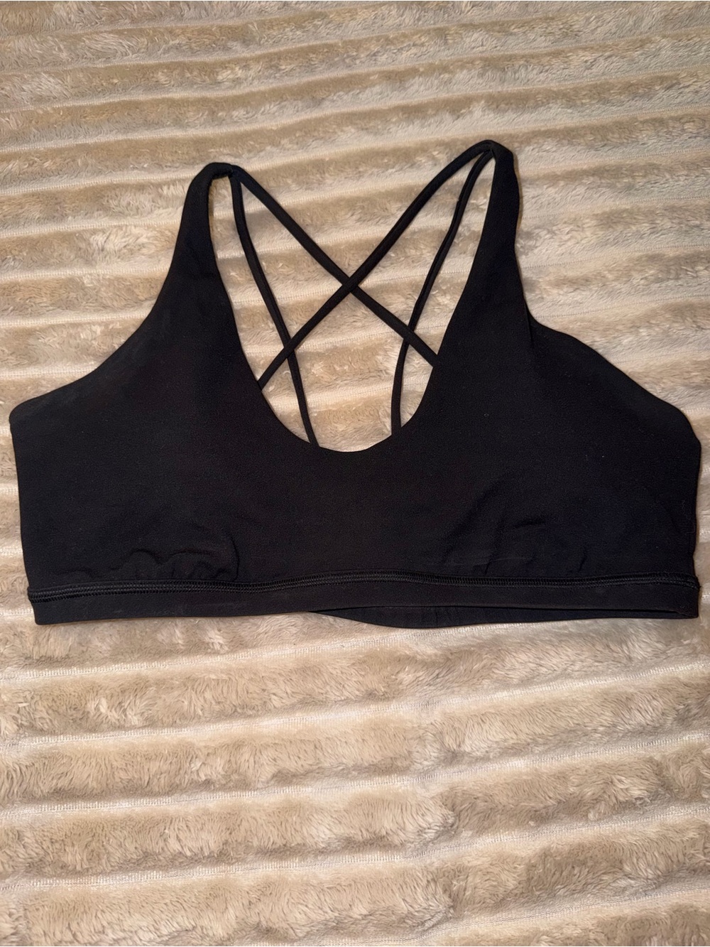 Lululemon Black Strappy Sports Bra size 12